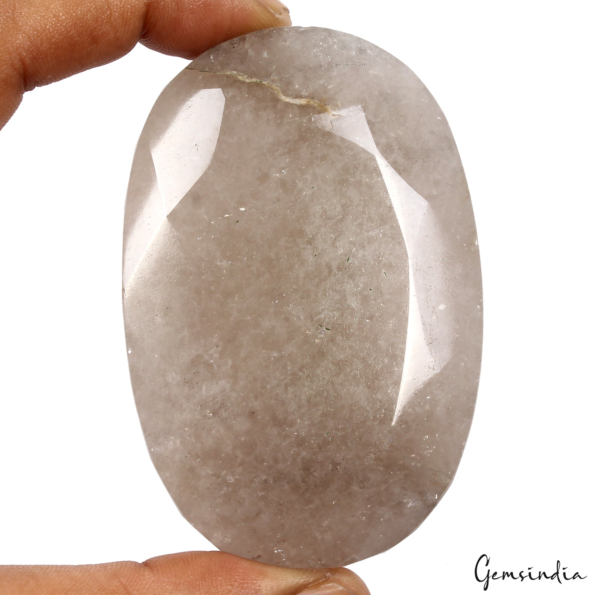 780 Cts Natural Untreated Rutilated Quartz Oval Faceted Huge Size Loose Gemstone