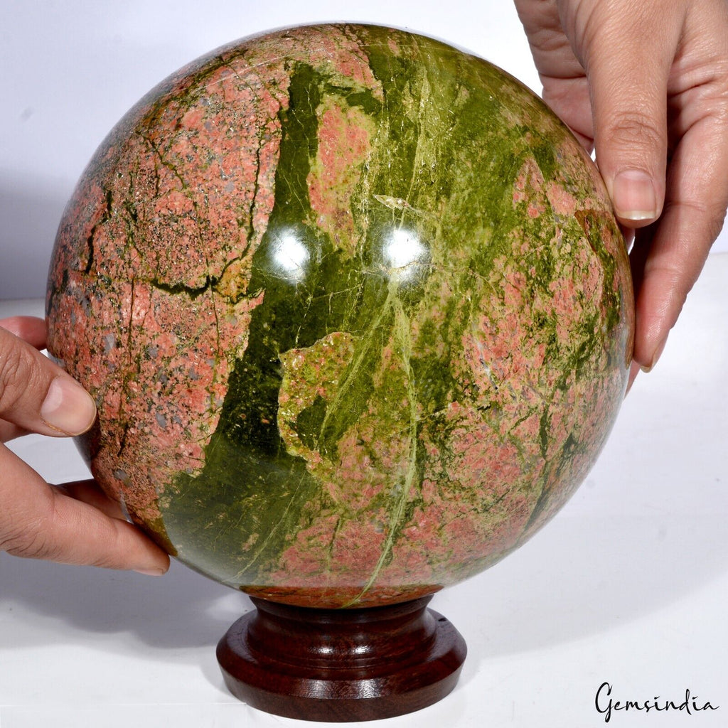 7.9 Kilo Unakite Ball Sphere Healing Crystal Natural Gemstone Mineral Polished