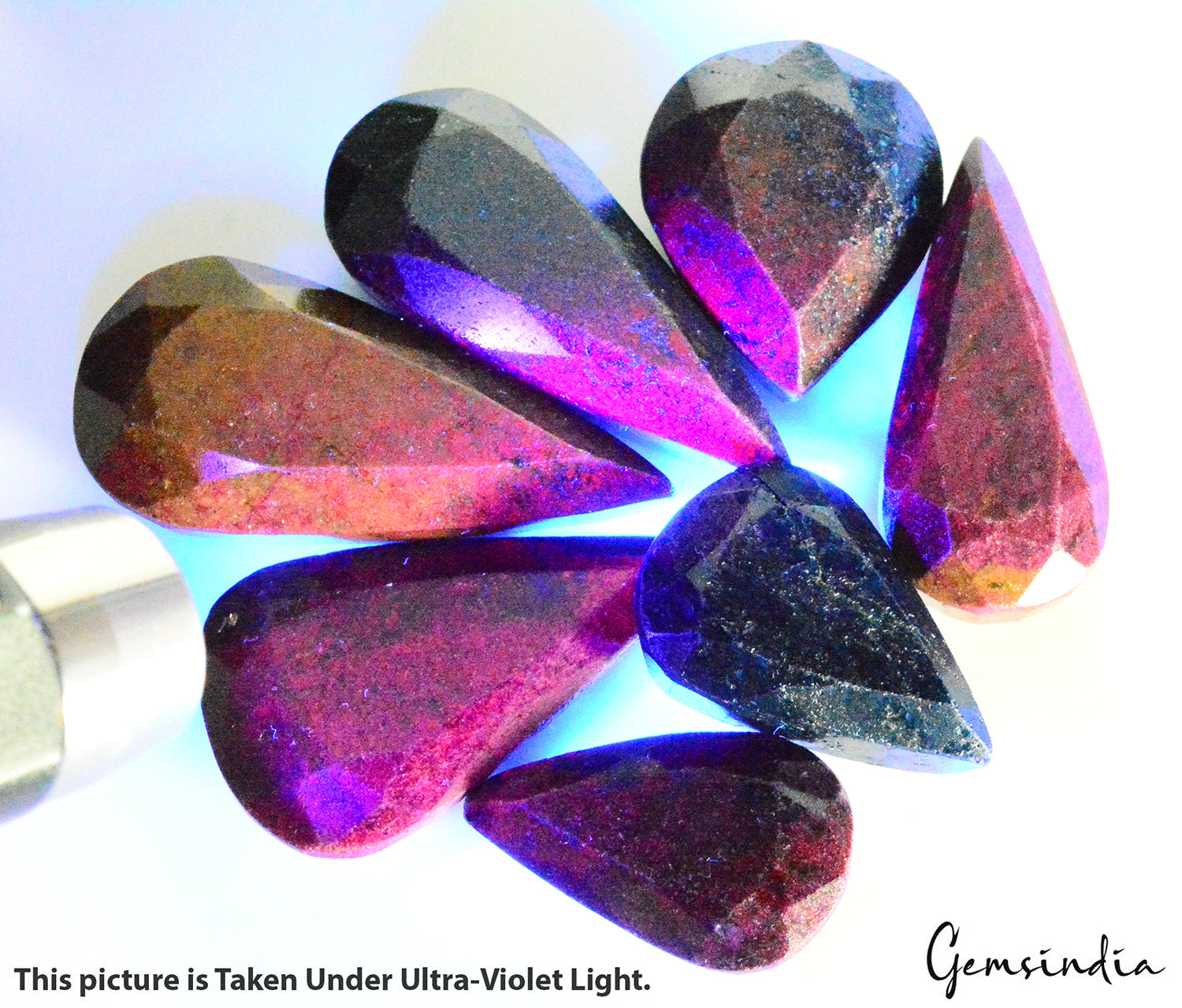 1650 Ct Natural Ruby & Sapphire Pear Cut Loose Pendant Size Gemstones ~42-67mm