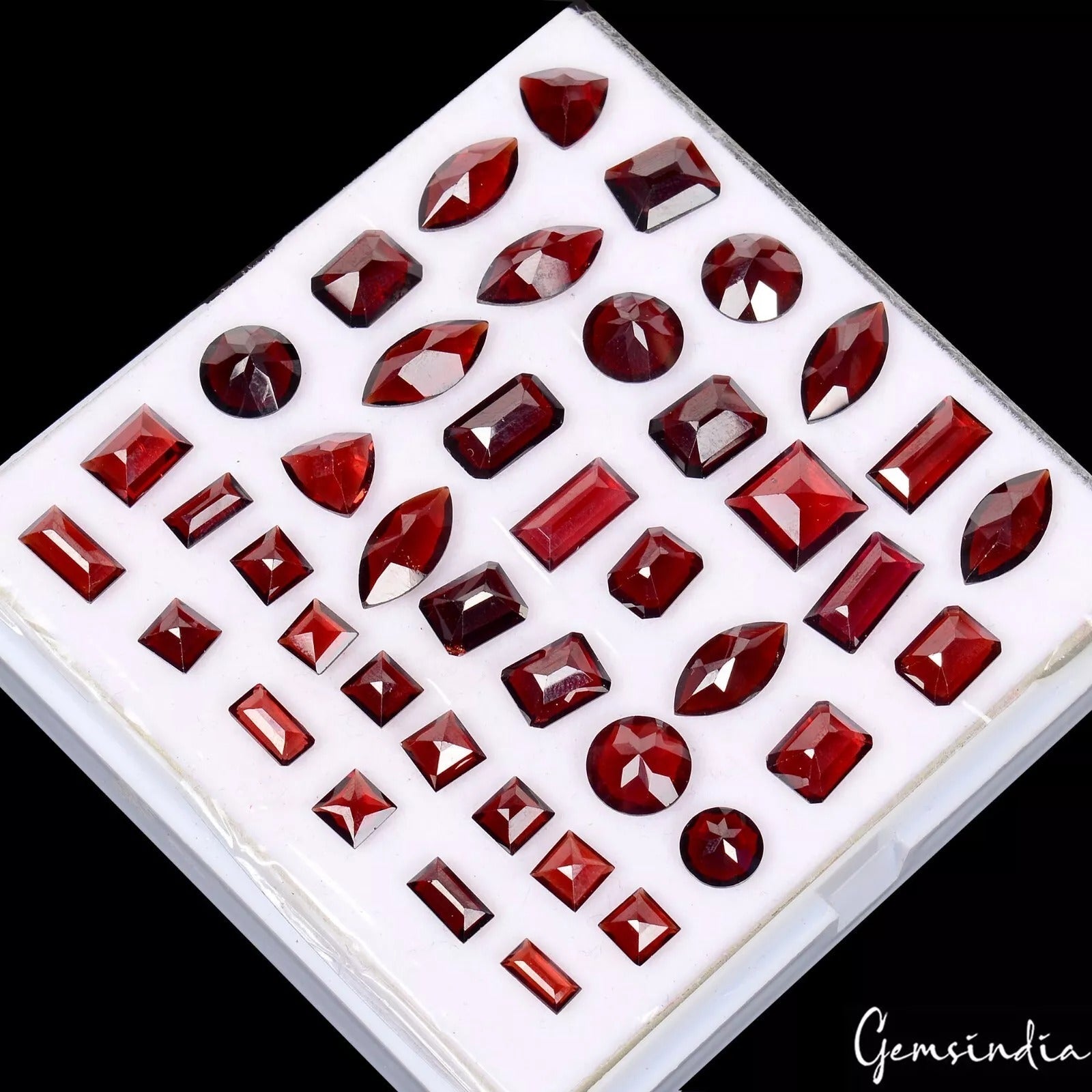 Natural Rhodolite Garnet Mix Cut Faceted Loose Untreated Gemstone 5-14mm/100 Cts