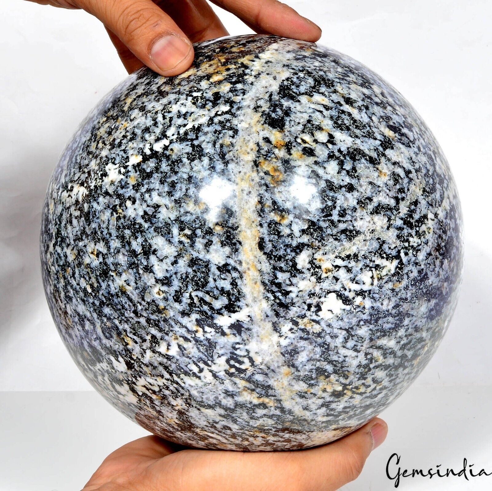 11.5 Kilo Natural Snowflake Obsidian Large Crystal Healing Mineral Sphere/Ball