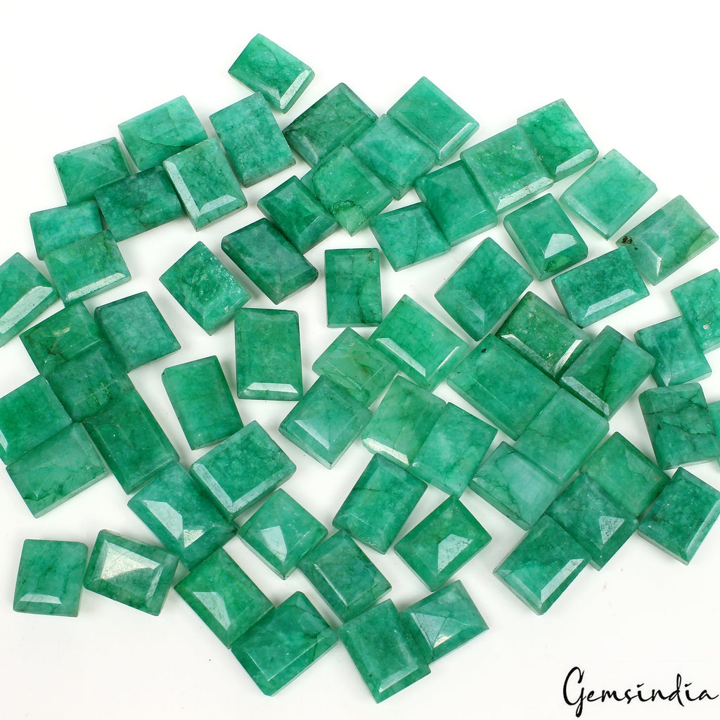 1000 Ct/64 Pcs Natural Brazilian Green Emerald Mixed Baguette Cut Loose Gems Lot