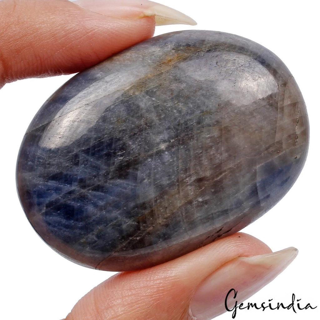 Certified 185 Ct Natural Untreated Blue Sapphire Oval Cab Loose Pendant Size Gem
