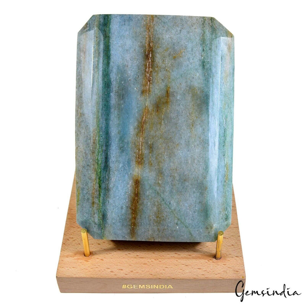 9600 Ct Natural Green Blue Aventurine Octagon Cut Huge Loose Untreated Gemstone