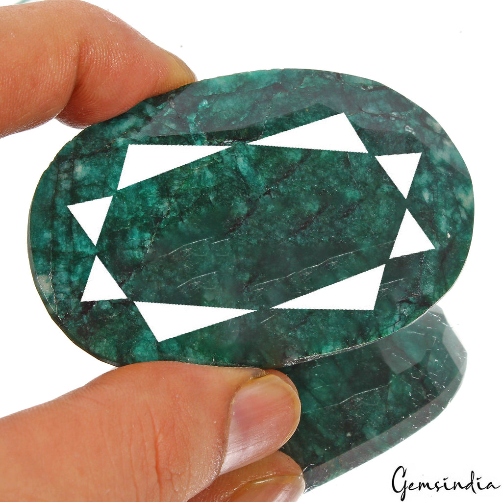 430 Cts Natural Brazilian Bottle Green Emerald Oval Faceted Cut Huge Loose Gem