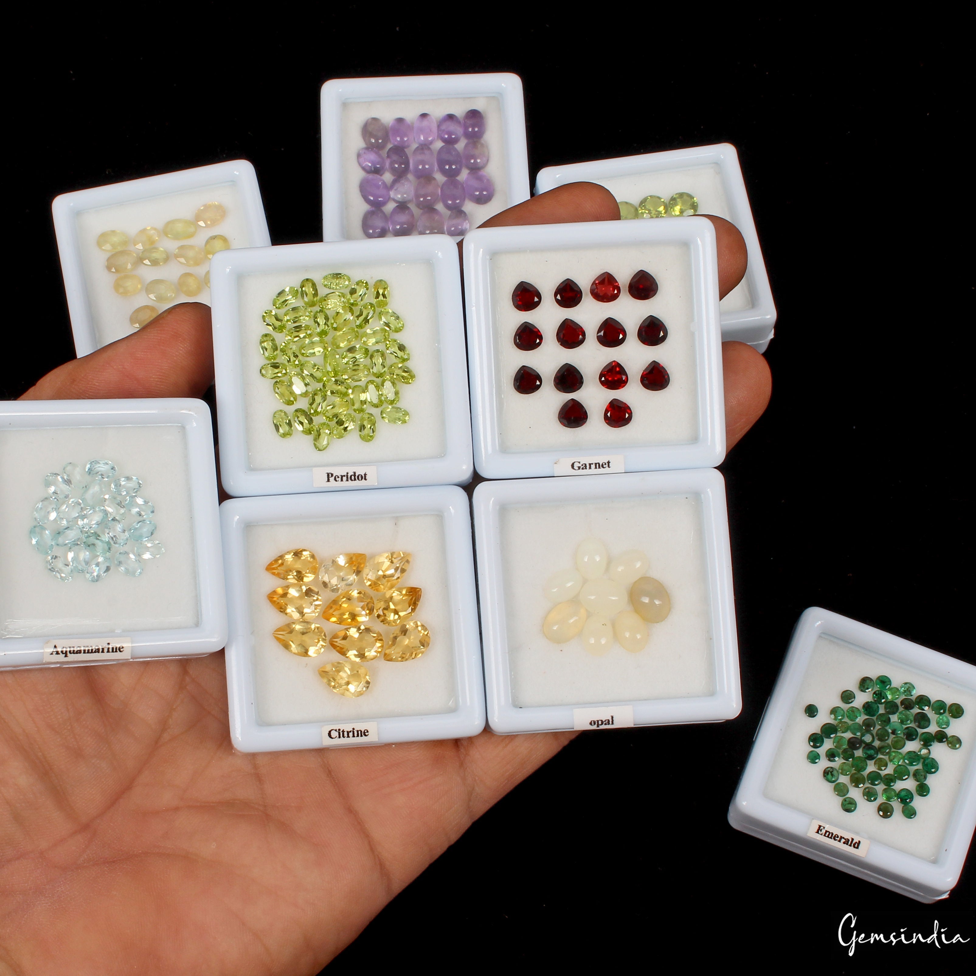 200Pcs Estate Genuine Semi Precious Loose Mix Cut Multi Gemstones Lot Collection