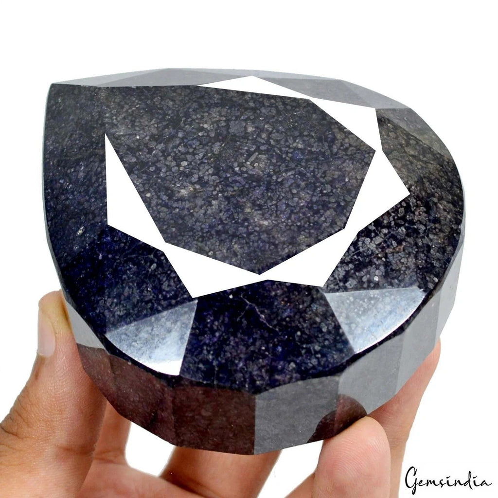 Huge 2870 Ct Blue Natural Sapphire Pear Cut Faceted Earth Mined Loose Gemstone