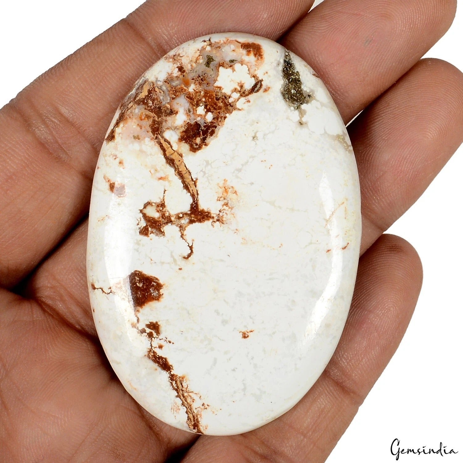 159.30Ct Natural Bi-Color Untreated Nevada USA White Buffalo Turquoise Oval Gem