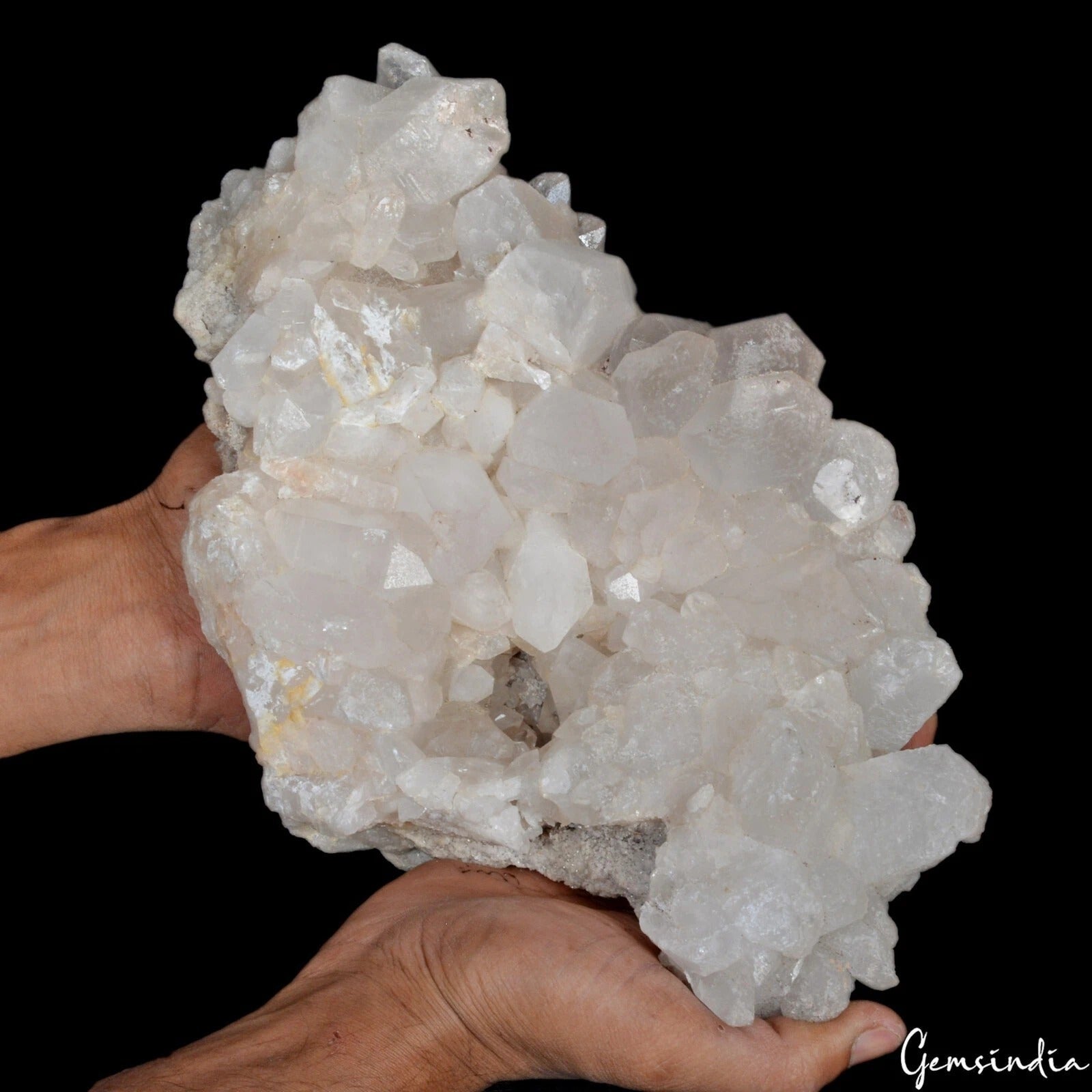 4.3 Kilo Natural Himalayan Quartz Crystal Geode Cluster Specimen Healing Display