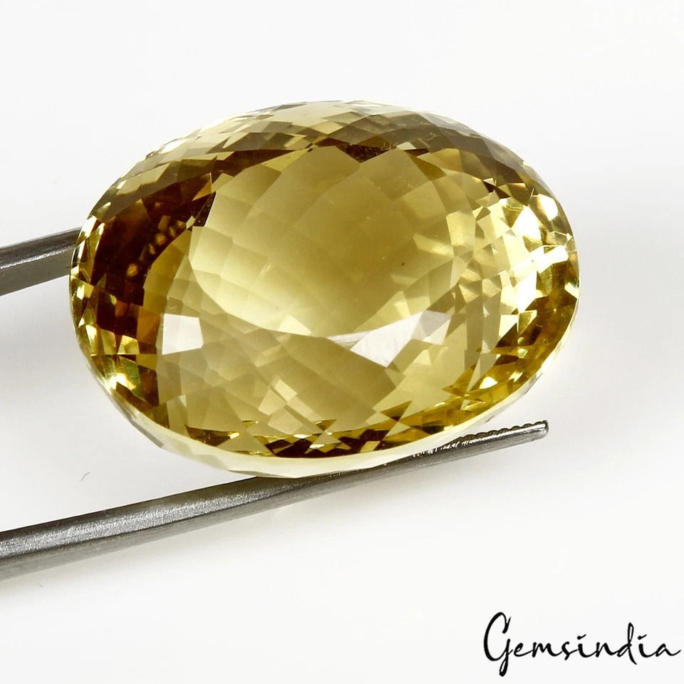 57.60 Ct VVS Natural Citrine AAA Golden Yellow Huge Oval Cut Jewelry Gemstone