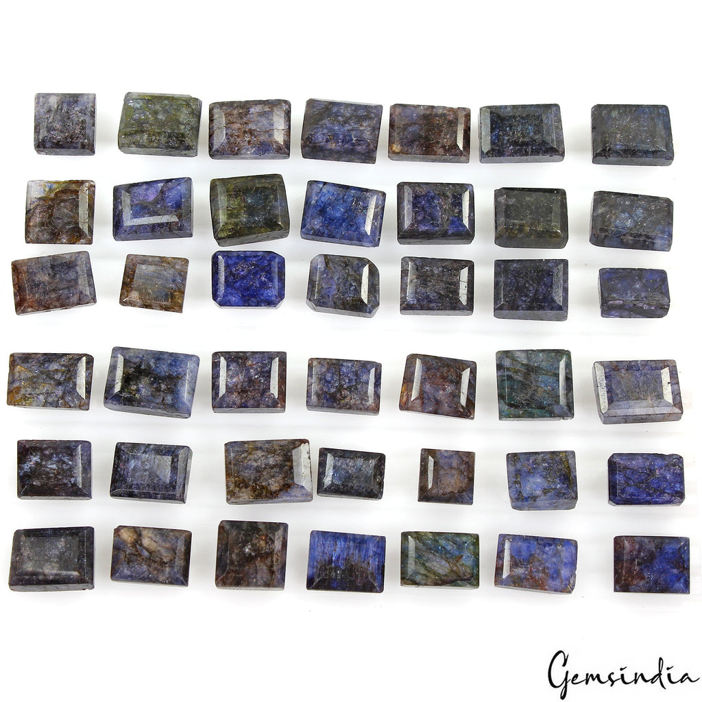 600 Cts Natural Blue Beryl Mix Cut Loose Gemstones for Jewelry Making~  42 Pcs