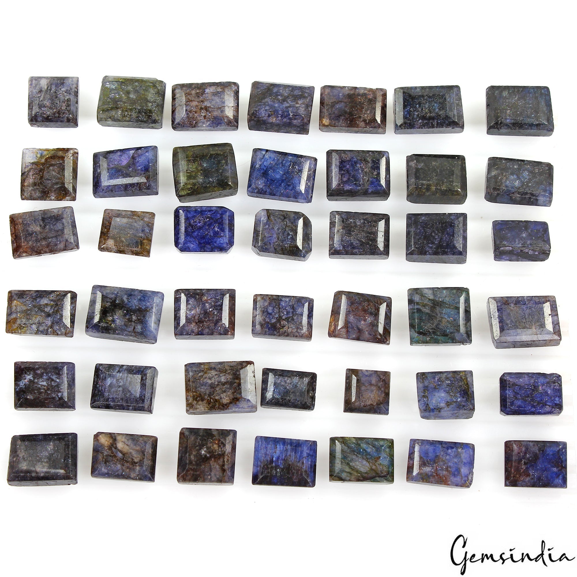 600 Cts Natural Blue Beryl Mix Cut Loose Gemstones for Jewelry Making~  42 Pcs