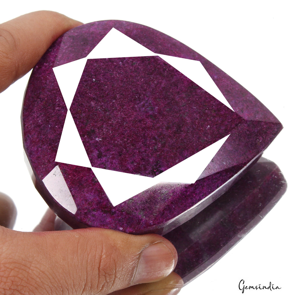 2070 Cts Natural Purple Hue Ruby Pear Cut Huge Size Loose Museum Size Gemstone