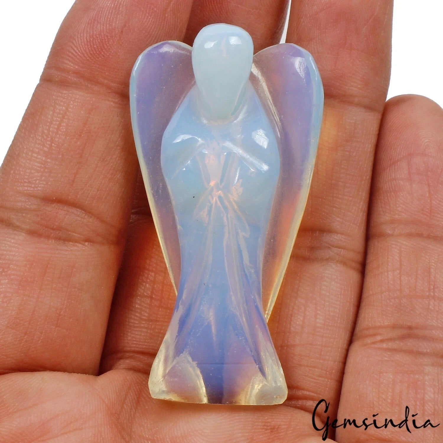 Opal Angel Figurine — 52x25x13 mm, 92.20 Ct