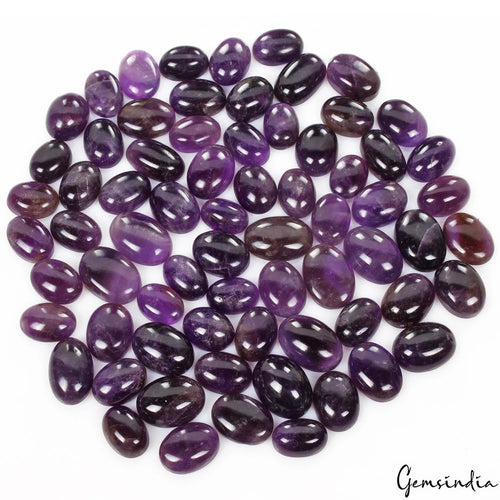 Amethyst Lot, Cabochon, Mix Cabochon, Untreated — 70 Pieces, 18mm to 22mm, 1050 Ct, Madagascar