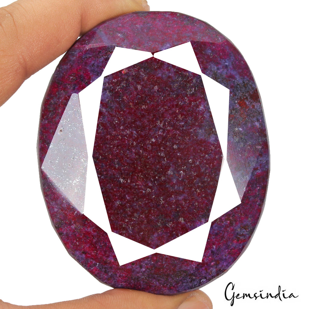 Large Natural Red Ruby 2300 Ct Faceted Oval Ruby Huge Loose Earth Mined Gemstone