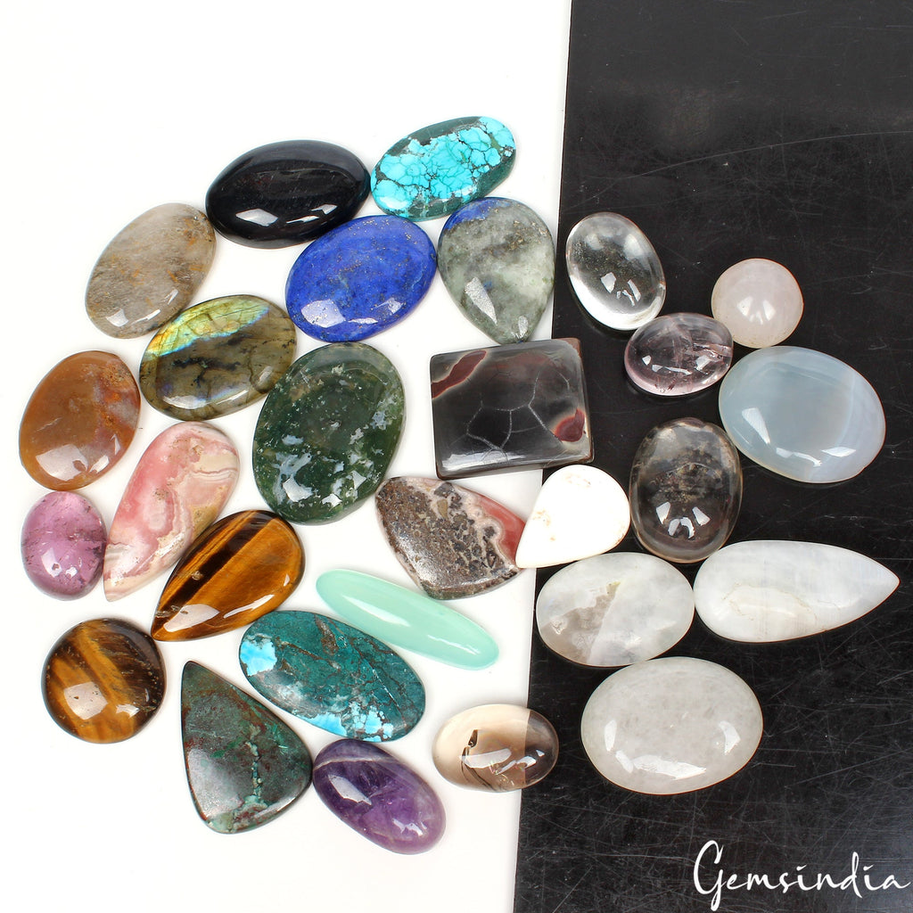 830 Ct Natural Multi Color Mixed cabochon Flatback Wholesale Loose Gemstones Lot