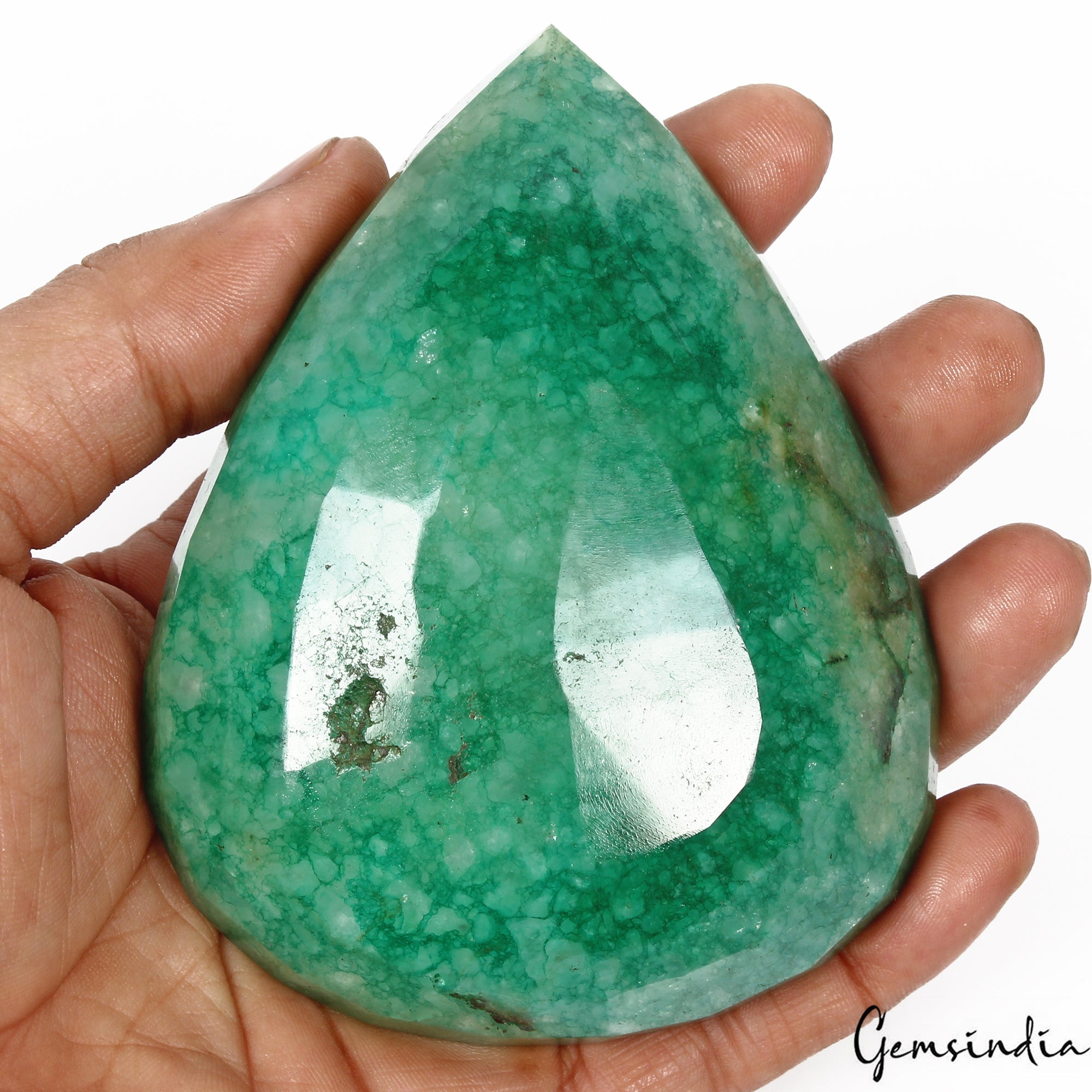 1780 Cts Natural Brazilian Green Emerald Pear Faceted Earth Mined Loose Huge Gem