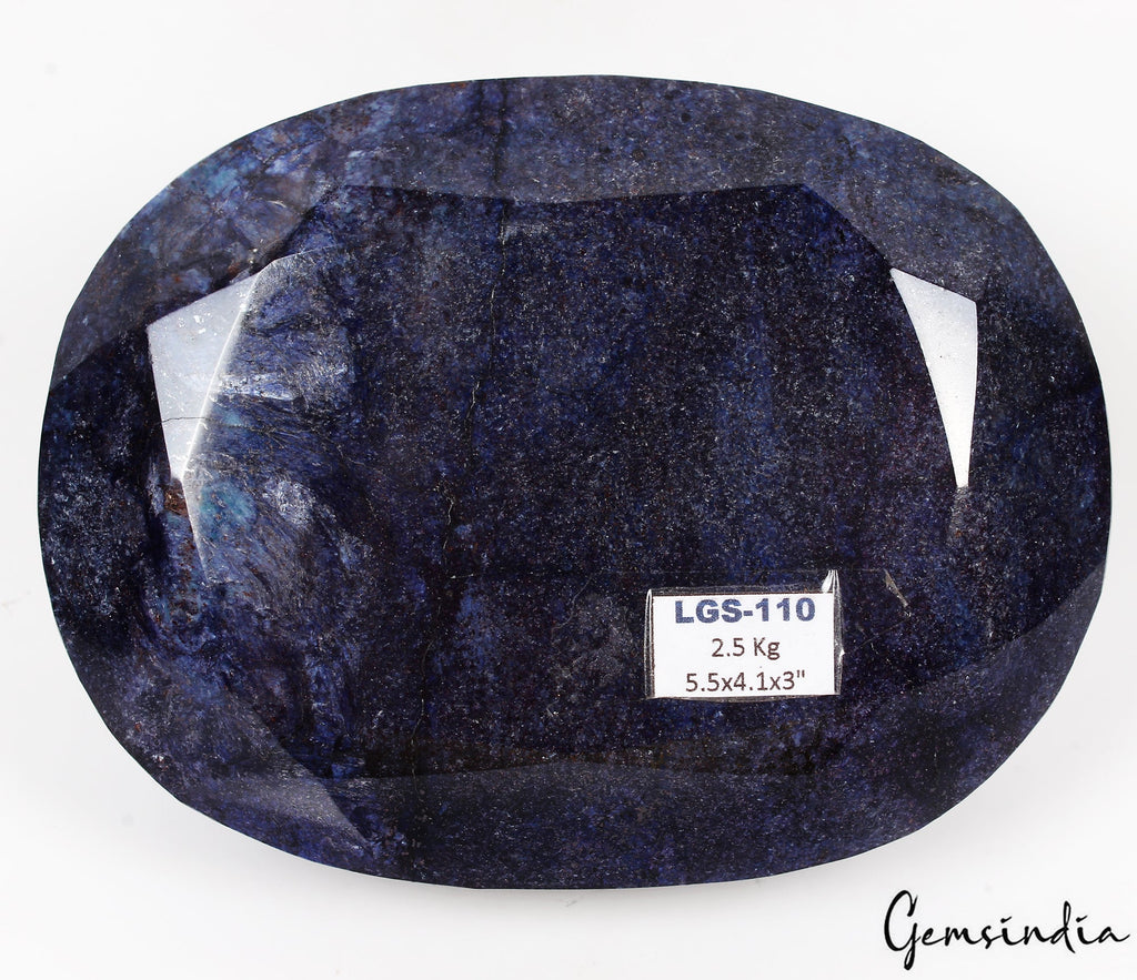 2.5 Kg Natural Blue Sapphire Oval Cut Loose Earth mined Huge Madagascar Gemstone