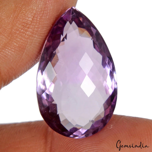 Amethyst Loose Gemstone, Untreated, Purple — 25 x 16 x 11mm, 27.60 Ct