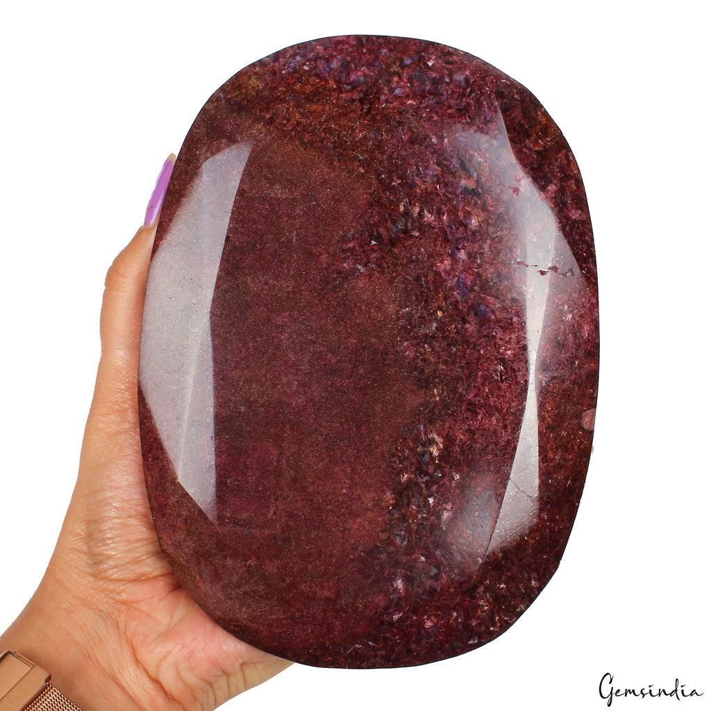 1.7 Kilo Natural Red Ruby Huge Oval Faceted Madagascar Museum size Gemstone