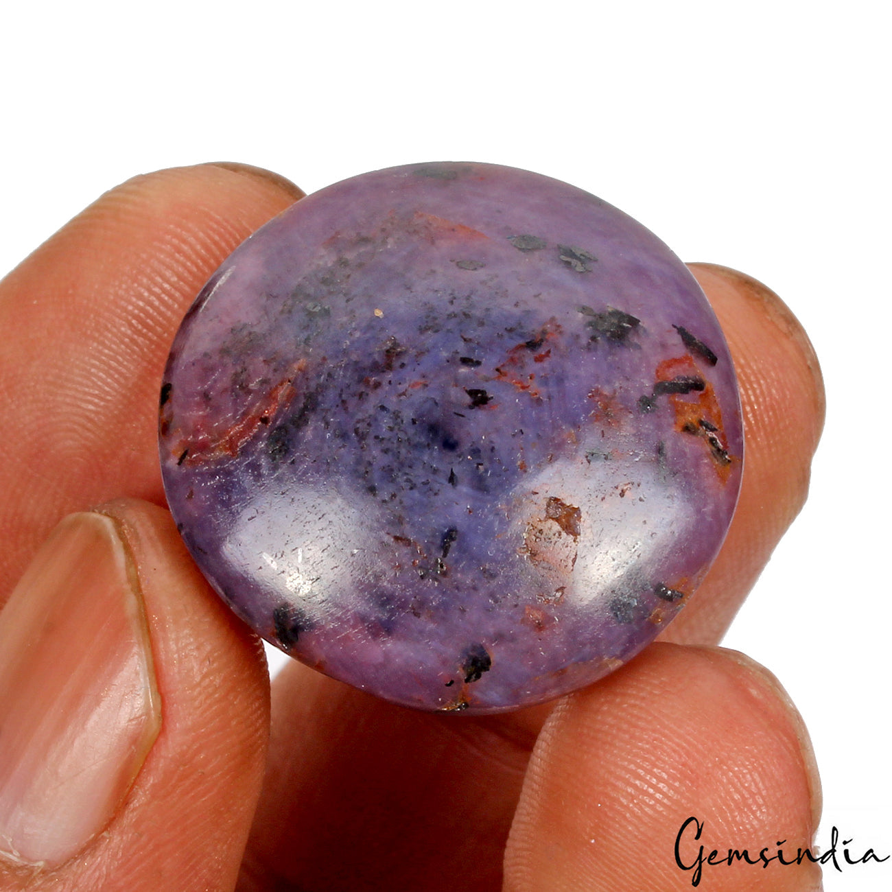 Certified 92.00 Ct Natural Natural Red Star Ruby Uneven Round Cab Loose Rare Gem
