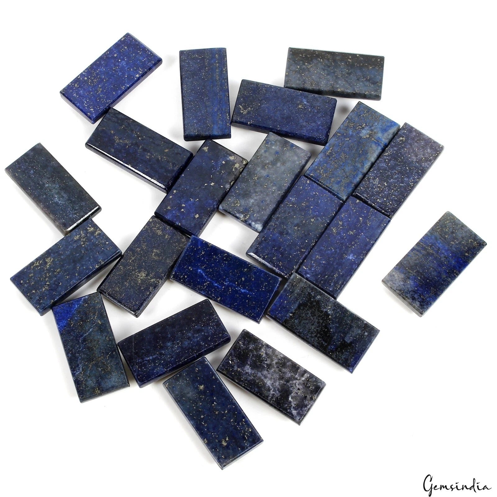 830 Ct/21 Pcs Natural Blue Lapis Lazuli Baguette Cut Calibrated 29x14mm Gems Lot