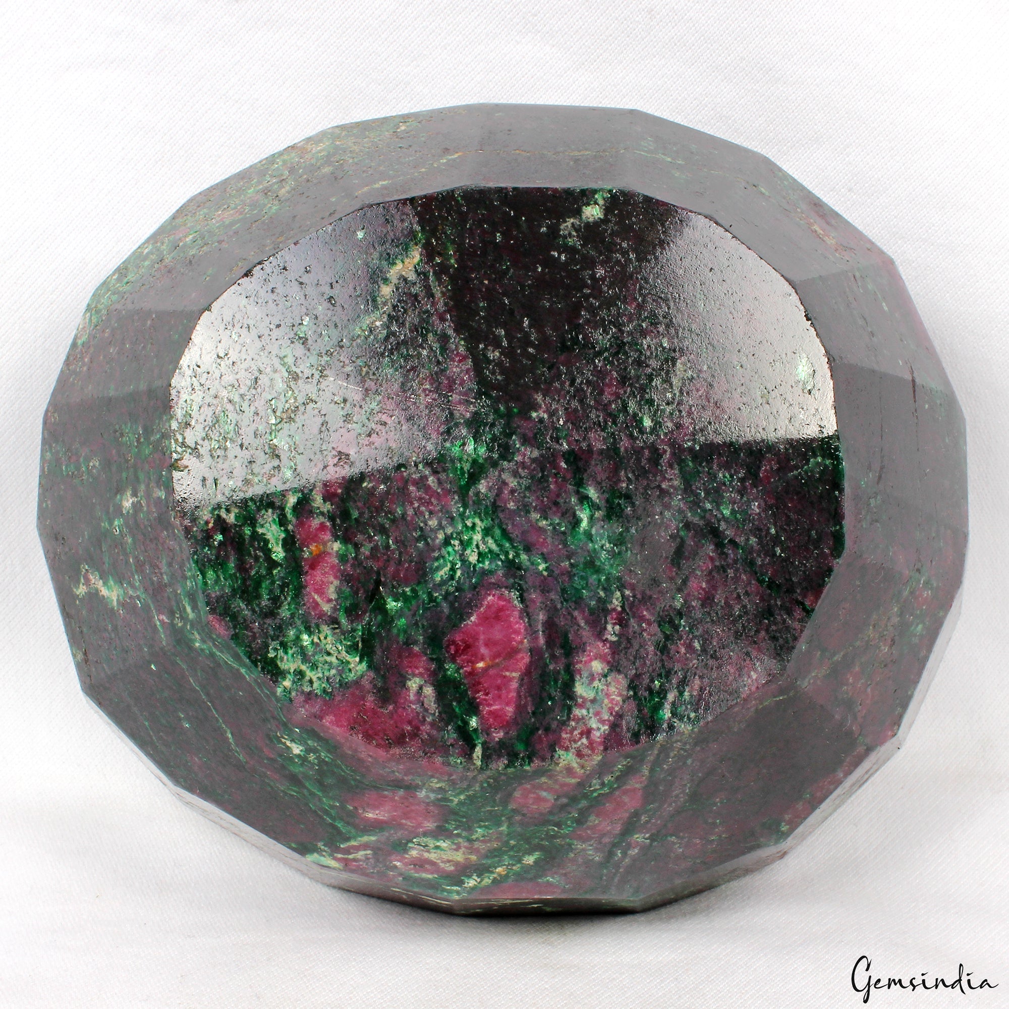 Large 4.4 Kg Natural Huge Green Red Ruby Zoisite Oval Faceted Untreated Gemstone