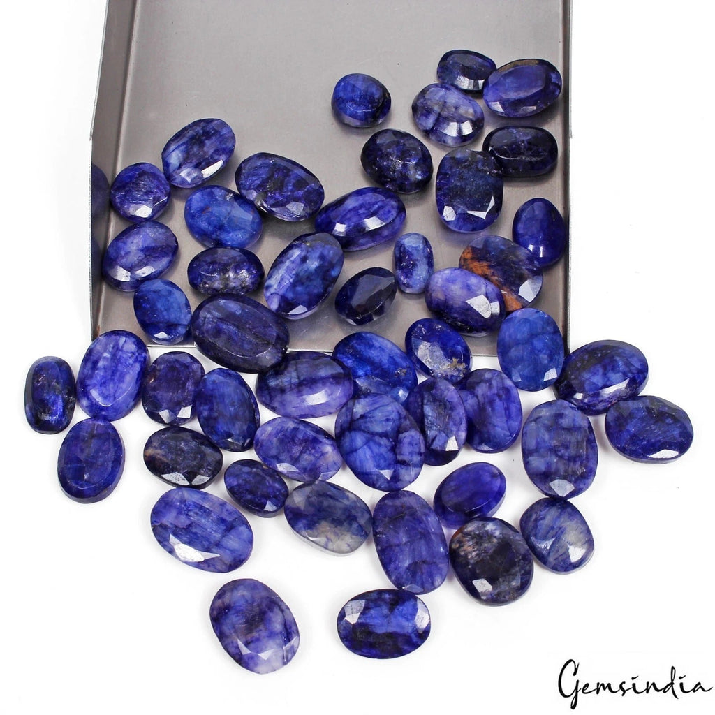 440 Ct/48 Pcs Natural Blue Beryl Oval Faceted Cut Loose 12mm-19mm Gemstones Lot