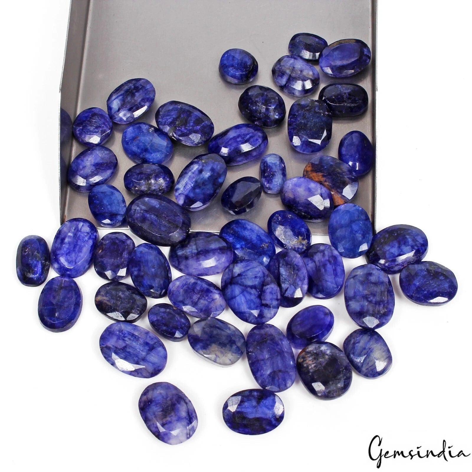 440 Ct/48 Pcs Natural Blue Beryl Oval Faceted Cut Loose 12mm-19mm Gemstones Lot
