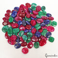 1050 Ct/100 Pcs Natural Blue Pink Beryl Emerald Oval Faceted Loose Wholesale Gem