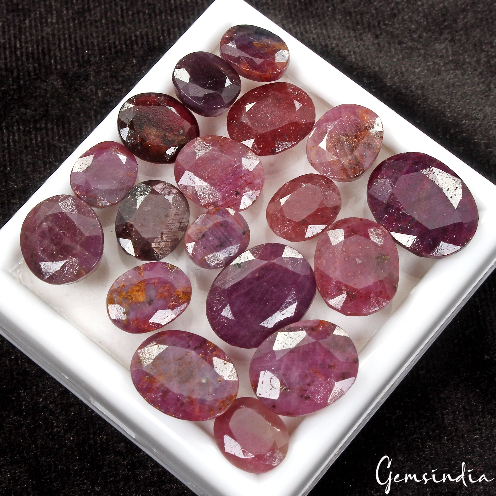 Natural Untreated Red Ruby Certified Lot 179 Ct Oval Cut Loose Gems For Jewelry