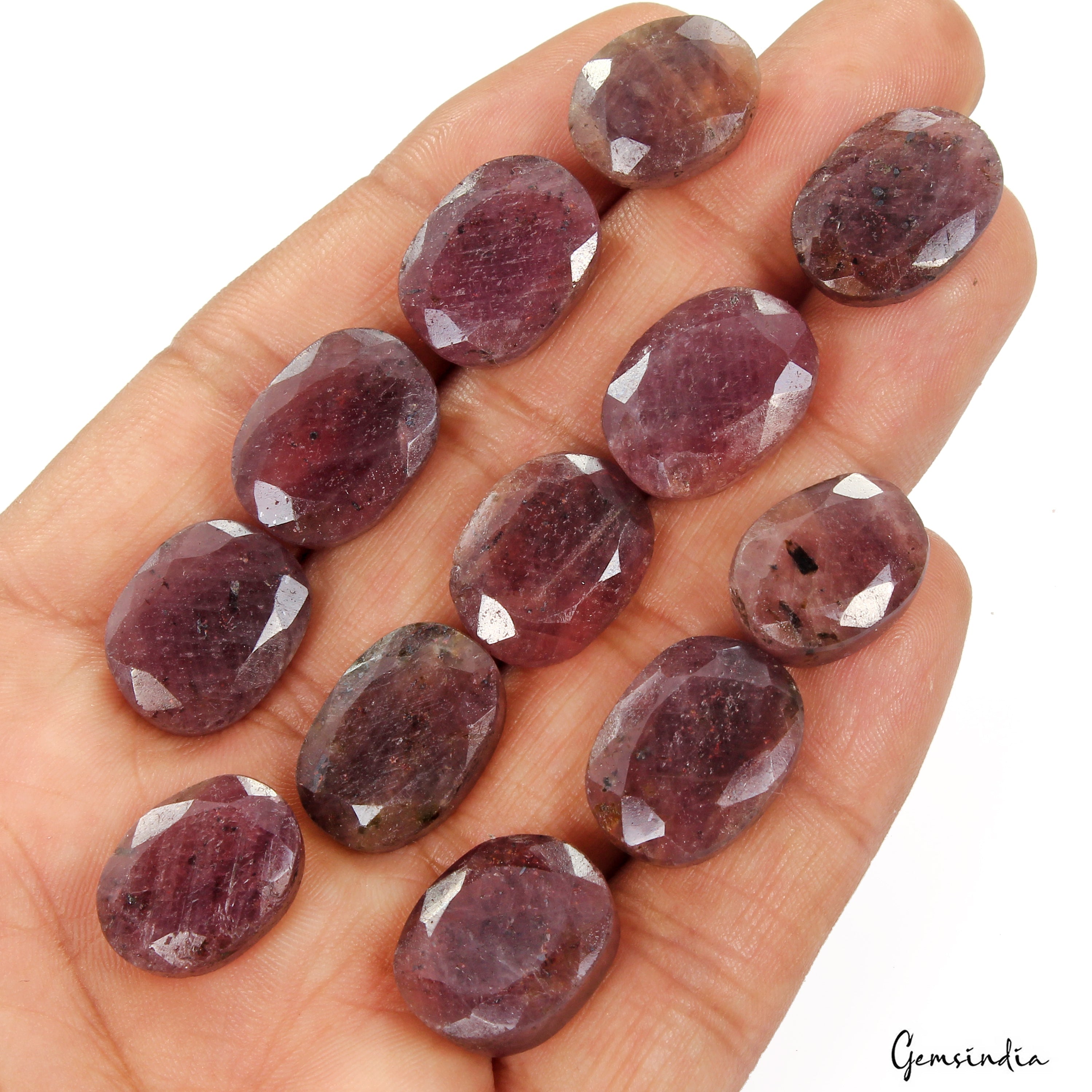 Natural Untreated Red Ruby Certified Lot 260 Ct Oval Cut Loose Gems For Jewelry
