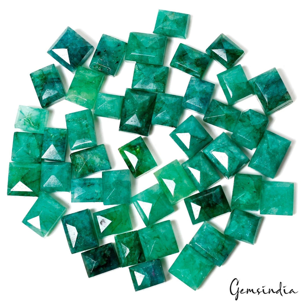 650 Ct Natural Green Emerald Baguette Cut 12-17mm Loose Gemstones Lot~  46 Pcs