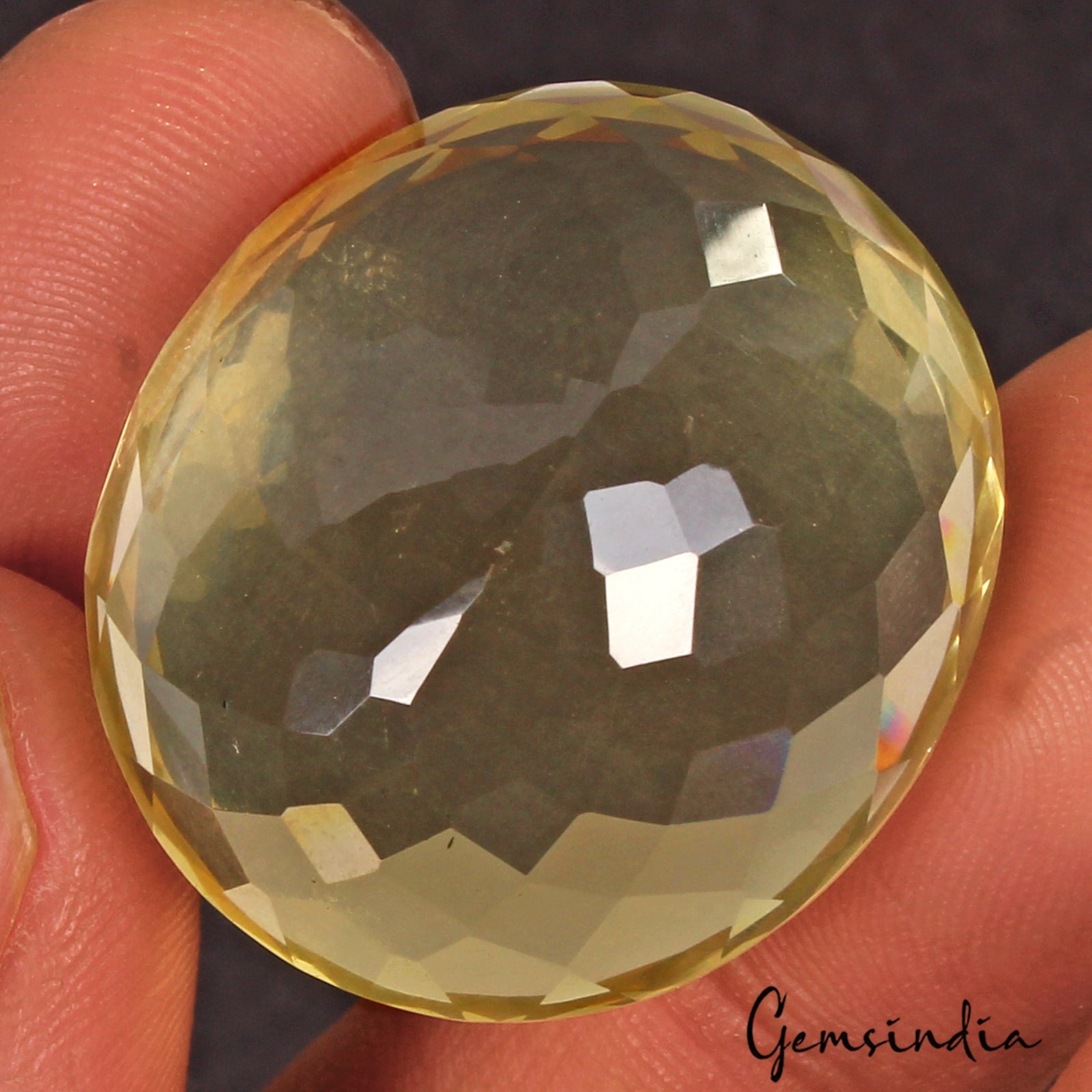 100.00 Ct VVS Natural Citrine AAA Yellow Brown Huge Oval Cut Gemstone 30*26*18mm