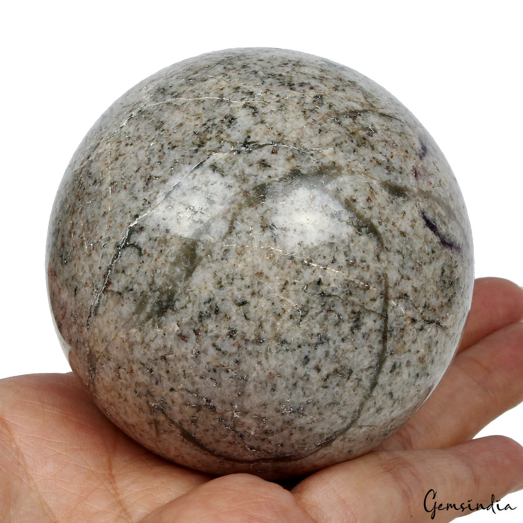 2180Ct/2.6" Natural Lapis Calcite Matrix Crystal Mineral Healing Gem Sphere/ball