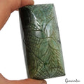 1050 Ct Natural Green Brazilian Emerald Rectangle Carving Museum Size Loose Gems