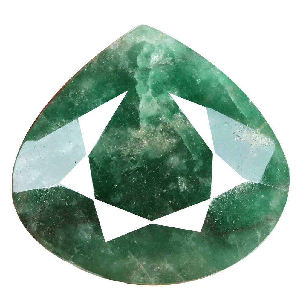 2230 Ct Natural Green Strawberry Quartz Pear Faceted Earth Mined Loose Gemstone