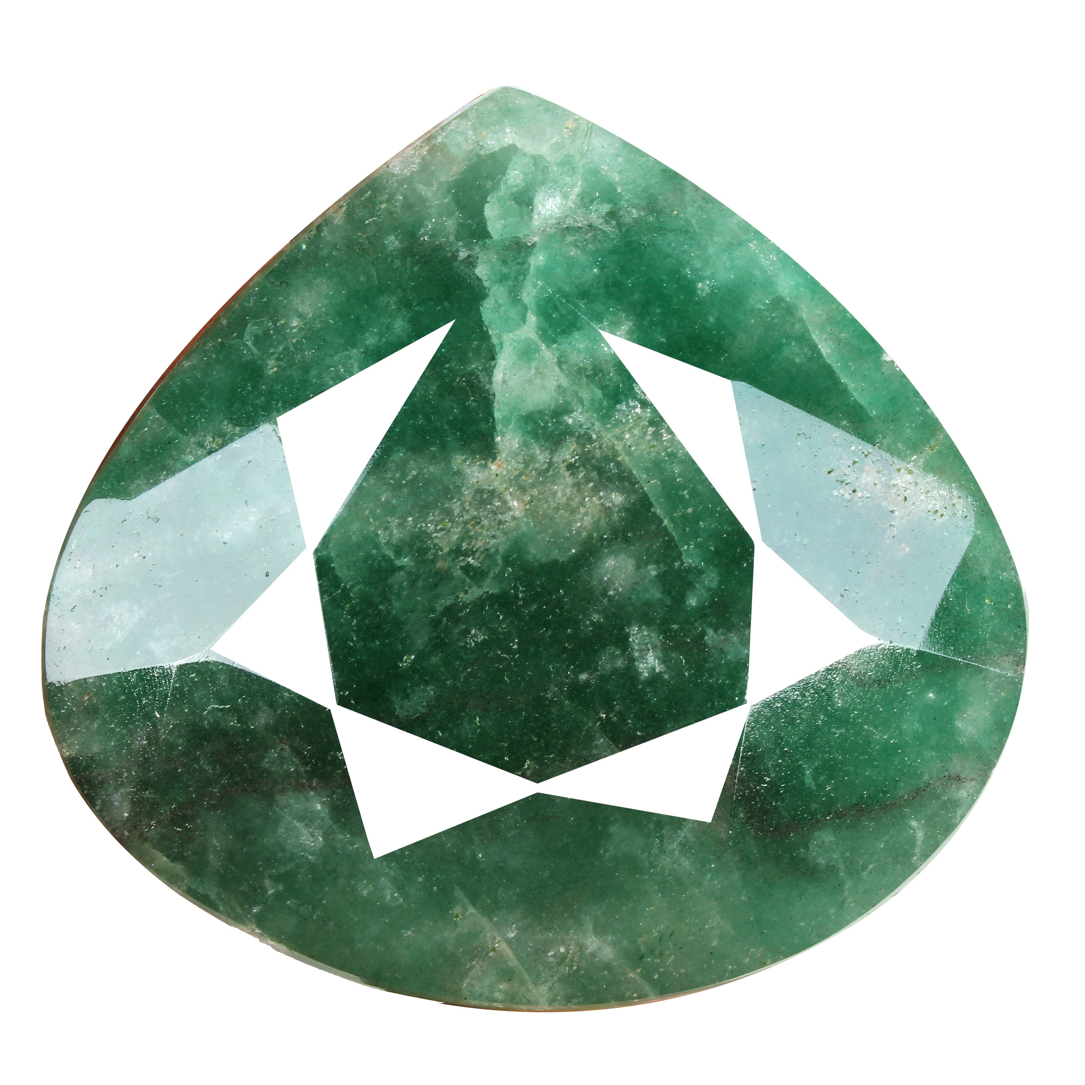 2230 Ct Natural Green Strawberry Quartz Pear Faceted Earth Mined Loose Gemstone