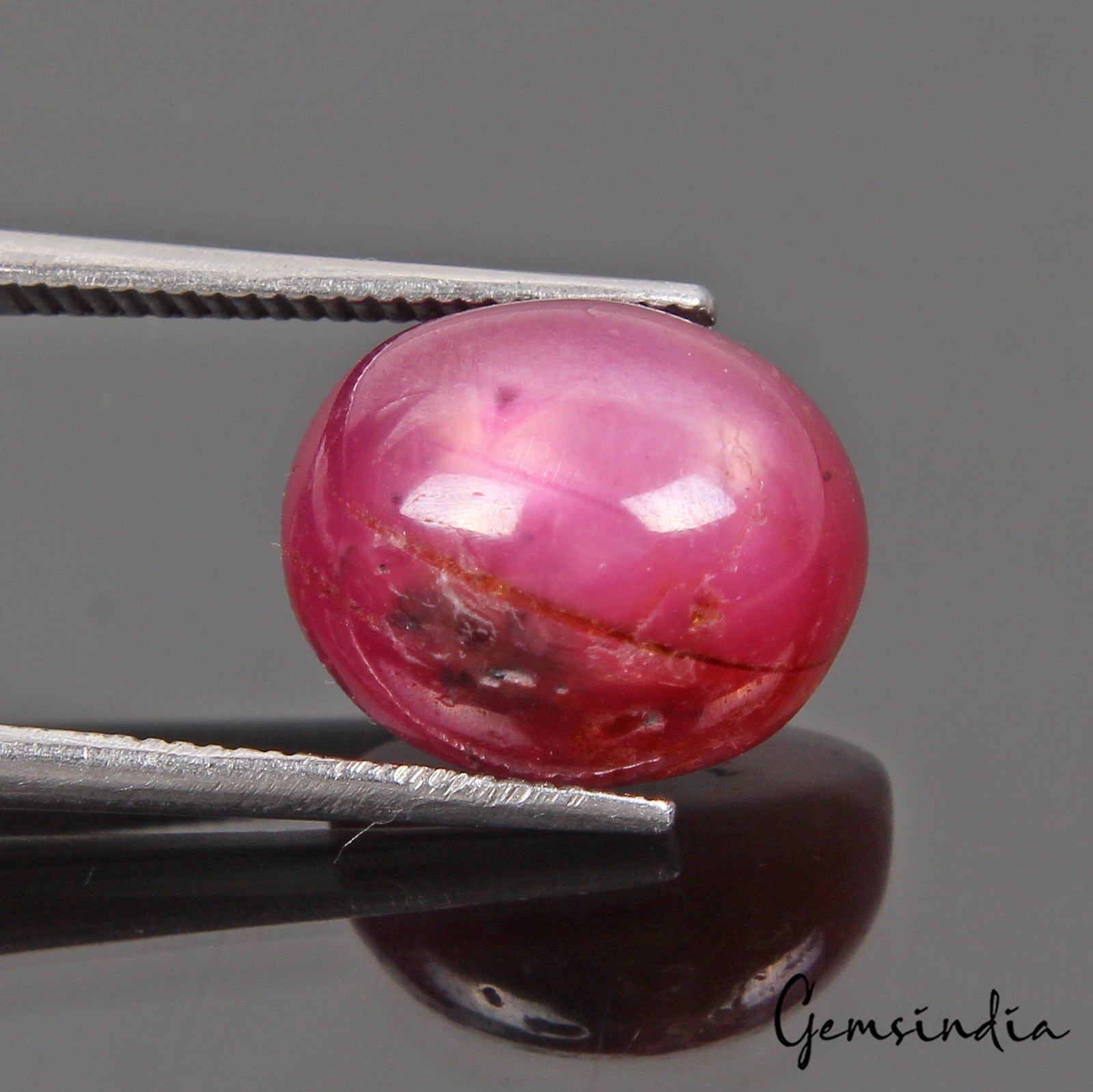 Certified 8.70 Cts Natural Pink Star Ruby Oval Cab Rare Loose Gem For Ring-RH