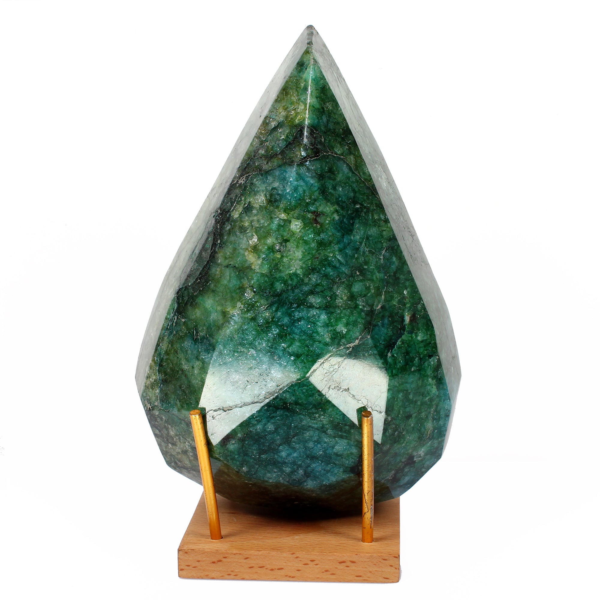 Huge 1.78 Kilo Natural Brazilian Green Emerald Pear Faceted Museum Size Gemstone