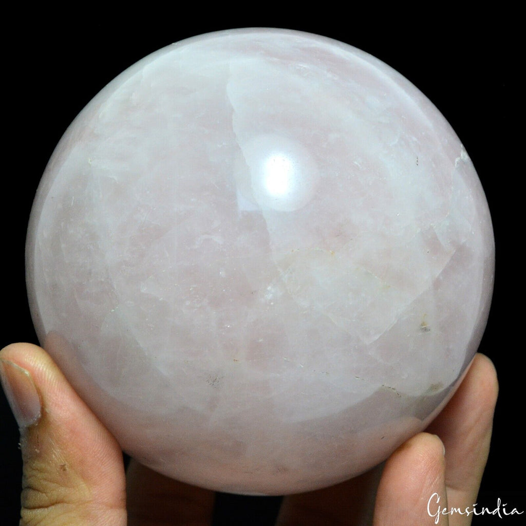 Museum Size 1.1 Kilo Natural Rose Quartz Sphere Gem Crystal Healing Minerals
