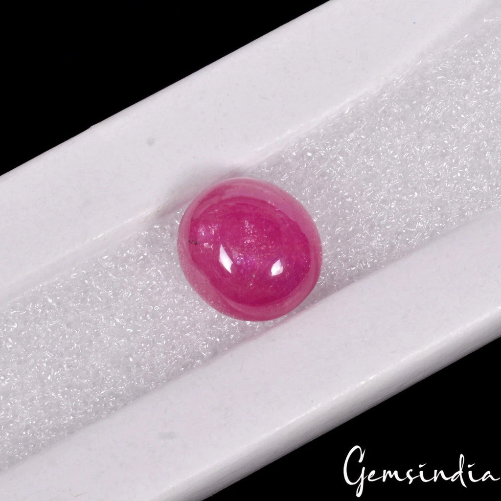 IGL&I Certified 13.60 Ct Natural Pink Red Ruby Rare Oval Cab Loose Gem For Ring