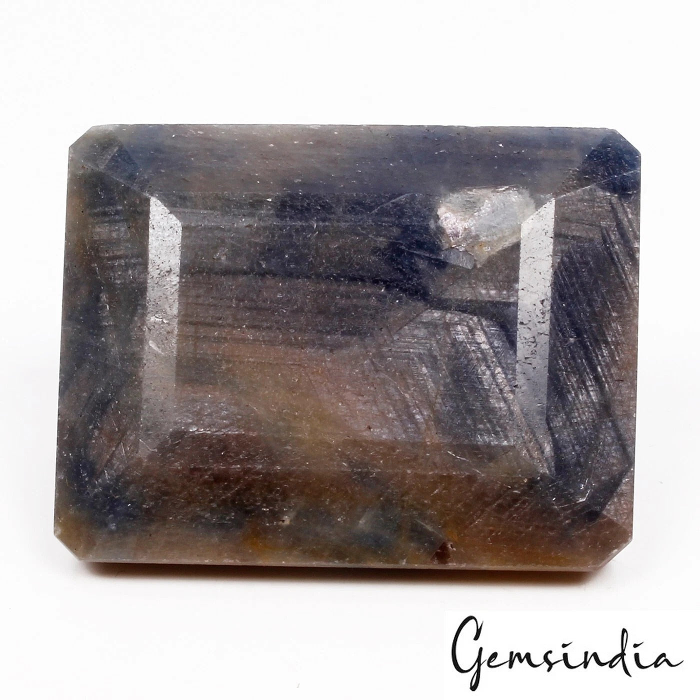 Certified 650 Ct Natural Sapphire Untreated Blue Gray Octagon Cut Huge Loose Gem
