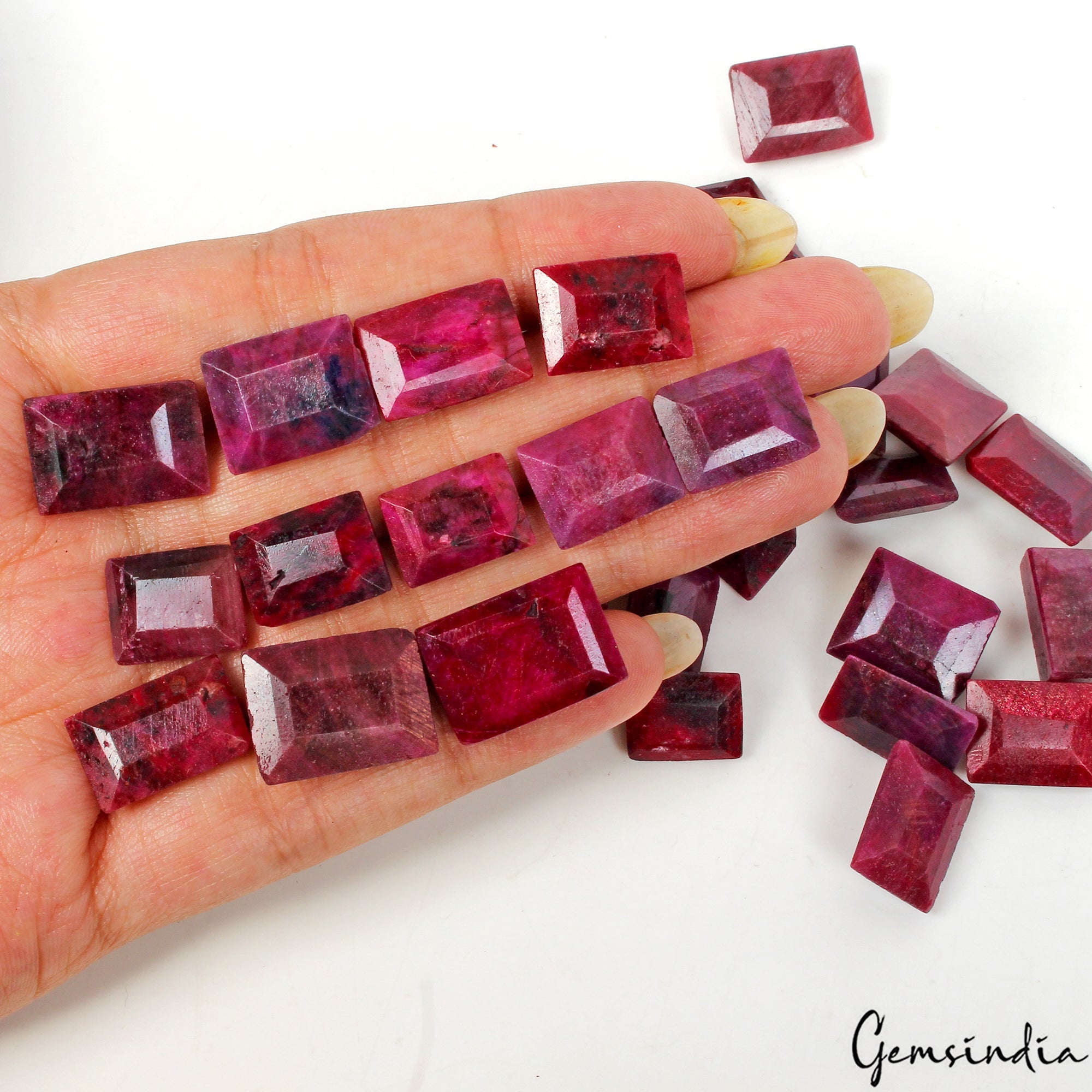 450 Ct Natural Red Ruby Baguette Cut Loose 11mm-18mm jewelry Gemstones ~40 Pcs