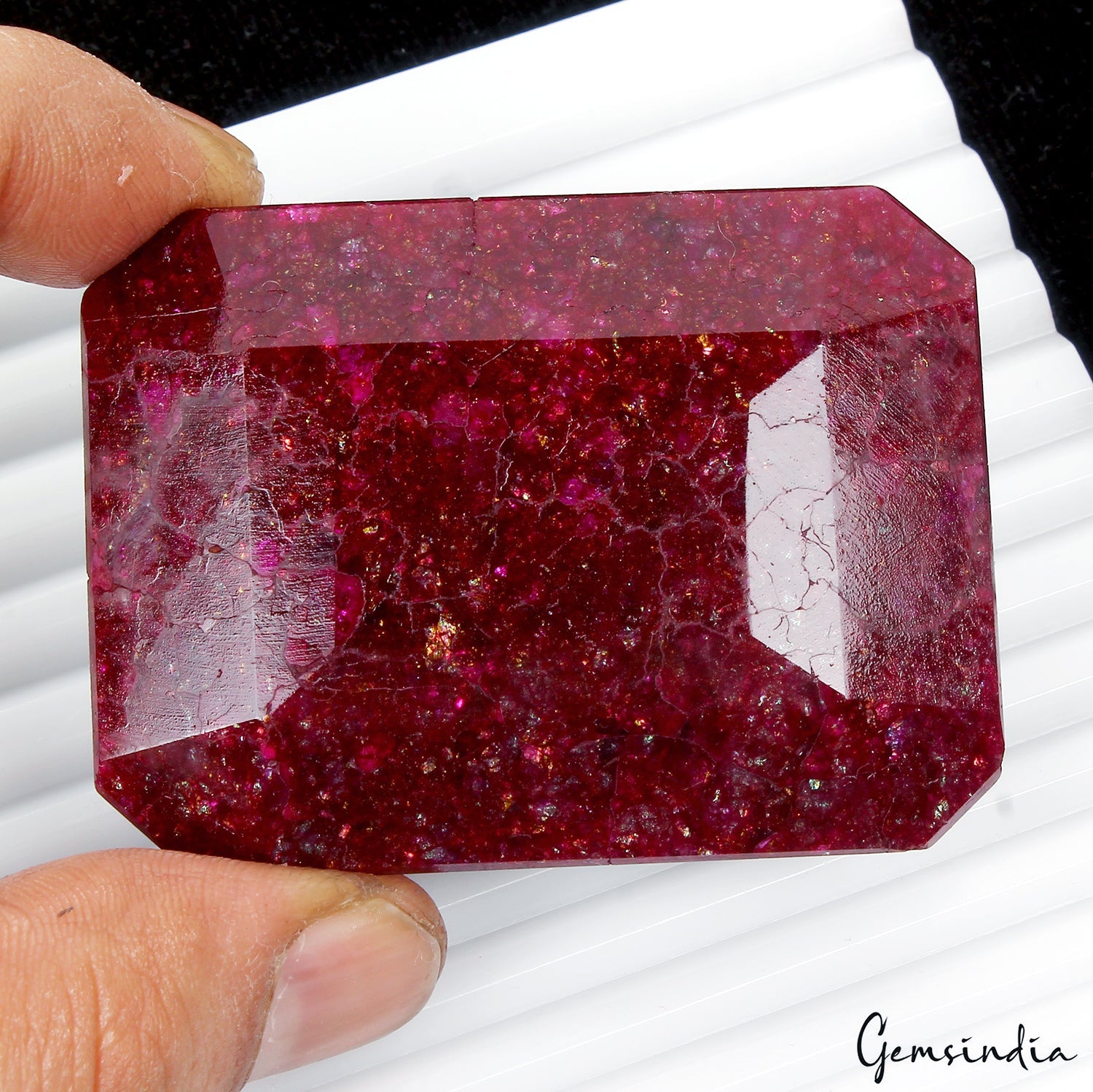 720 Ct Natural Red USA Beryl Bixbite Octagon Cut Earth Mined Huge Gemstone