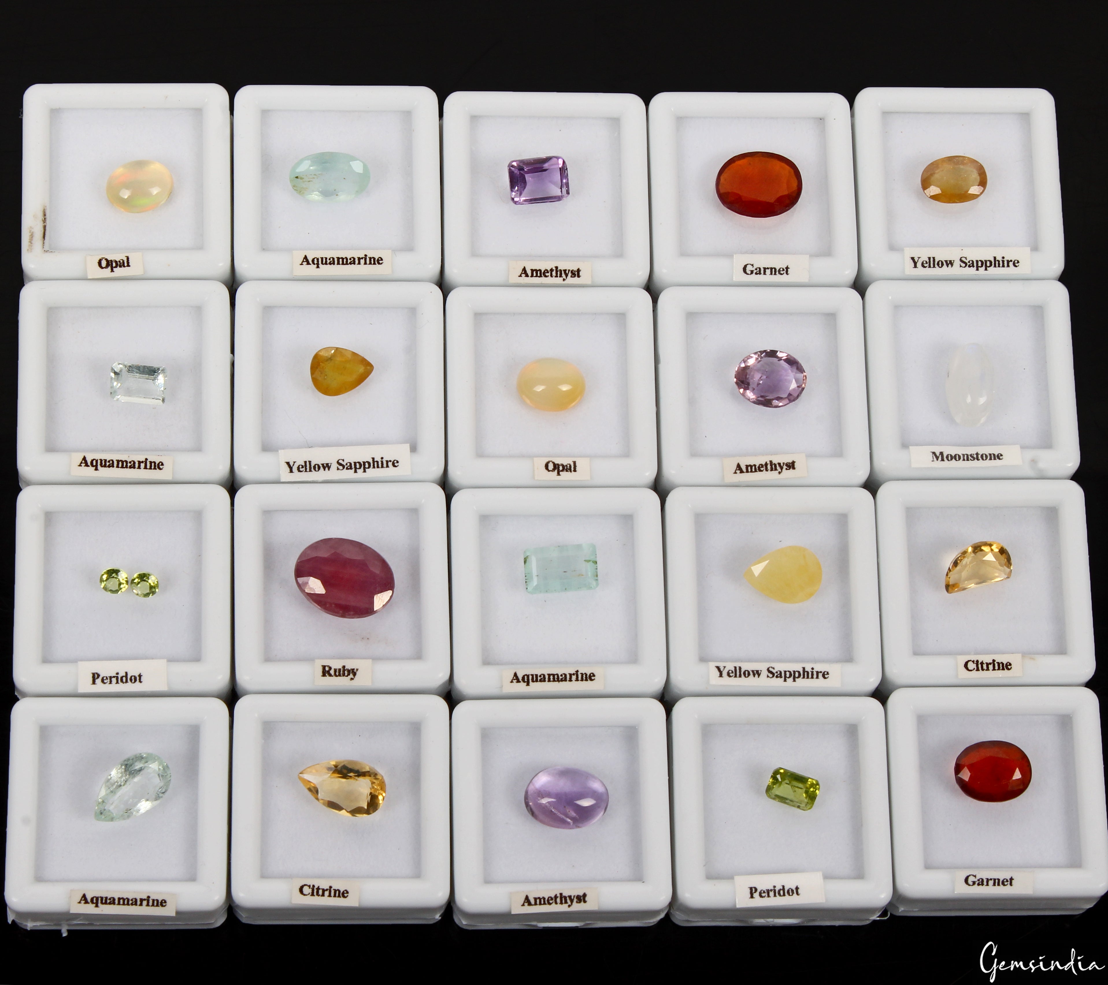 21 Pcs Estate Genuine Precious Loose Mix Cut Jewelry Multi Gemstones Collection