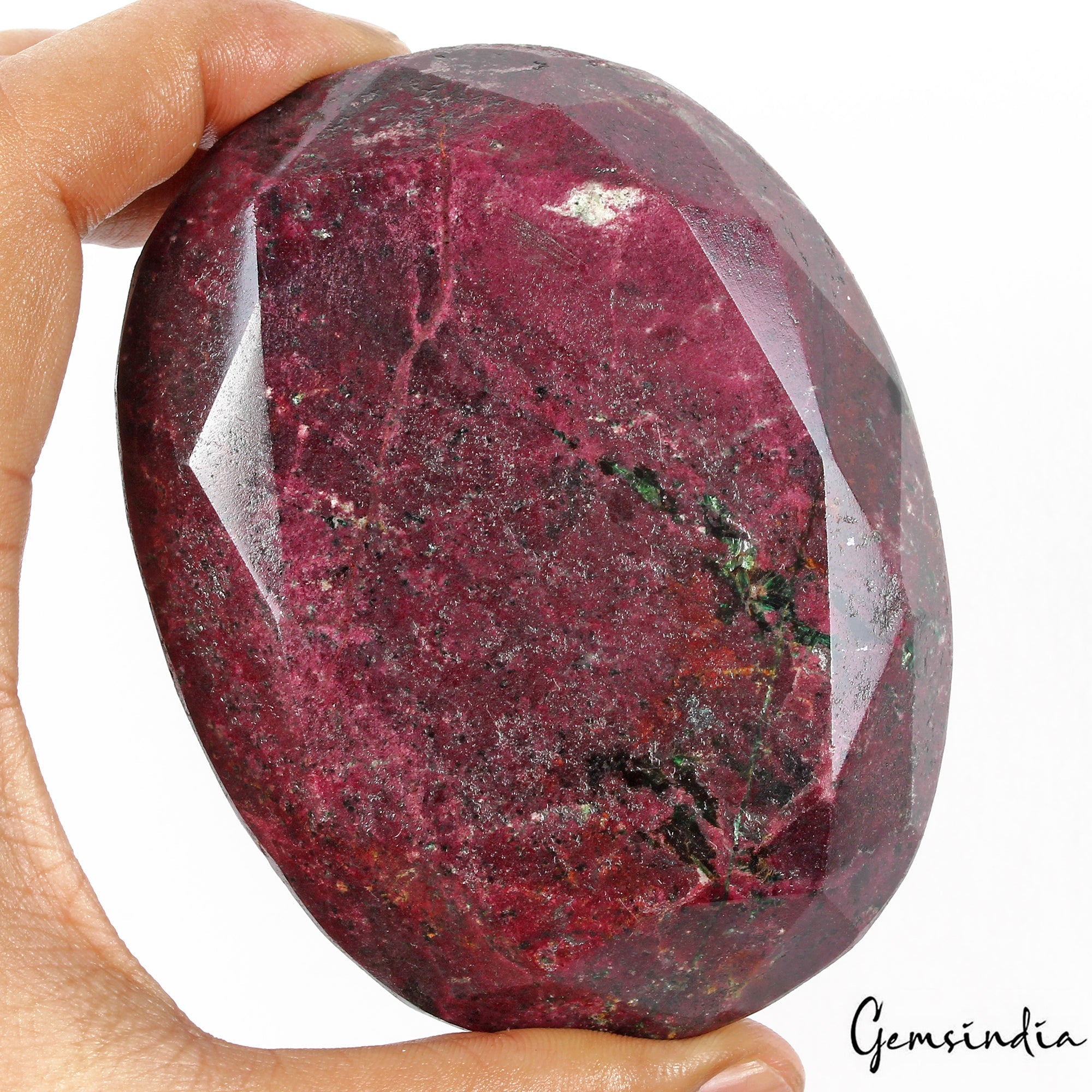 Natural Untreated Red Ruby 740 Gram Very Large Oval Cut Faceted Loose Gemstone