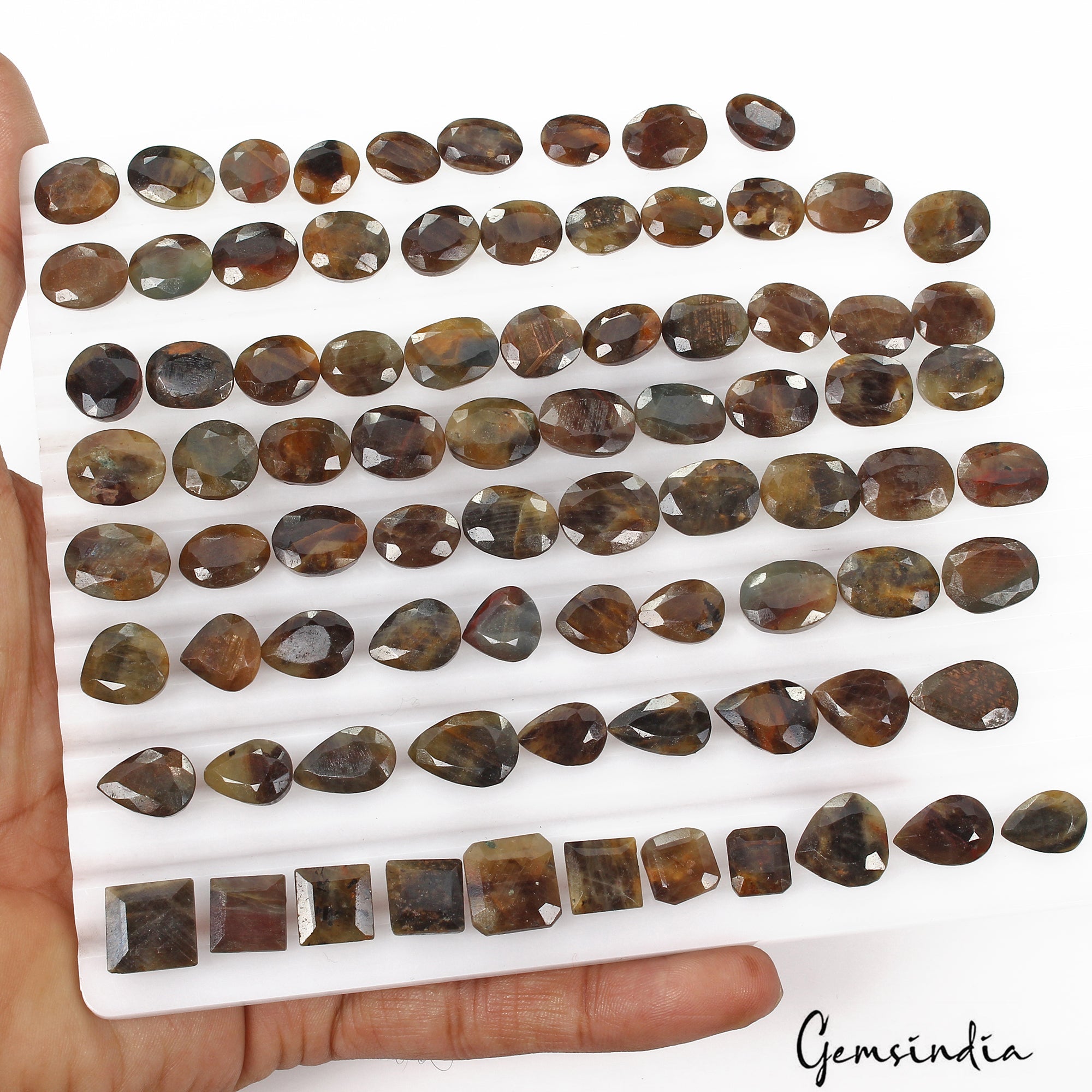 600 Ct/81 Pcs Natural Untreated Brown Sapphire Mix Cut Loose Gem Lot For Jewelry