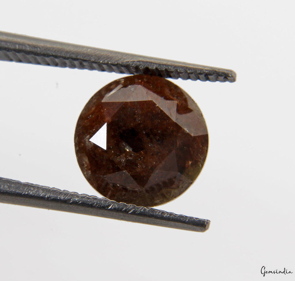 2.52 Ct Natural Salt and Pepper Brown Diamond – Rare Round Shape Loose Diamond